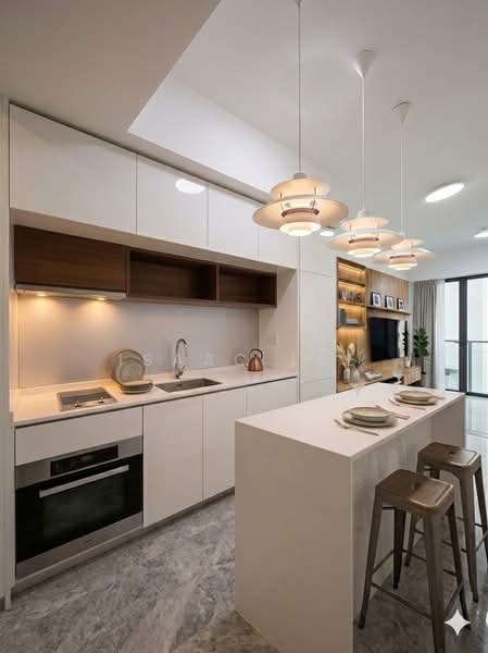 Fourth Avenue Residences, 2 Fourth Avenue, 2 Bedrooms, 710 sqft, Condominium For Sale, by Isaac Lee, 500159636 - Kitchen (AI Gen) - PropertyGuru.com.sg