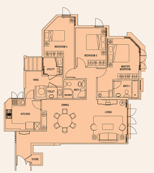 Simsville 2 Geylang East Avenue 2, , 3 Bedrooms, 1,249 sqft, Condominium For Sale, by Delvin Ong, 500159797 - PropertyGuru.com.sg