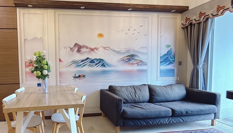 Queens Peak, 3 Dundee Road, 3 Bedrooms, 624 sqft, Condominium For Rent, by Pang Chun Enn, 500160203 - Living Room - PropertyGuru.com.sg