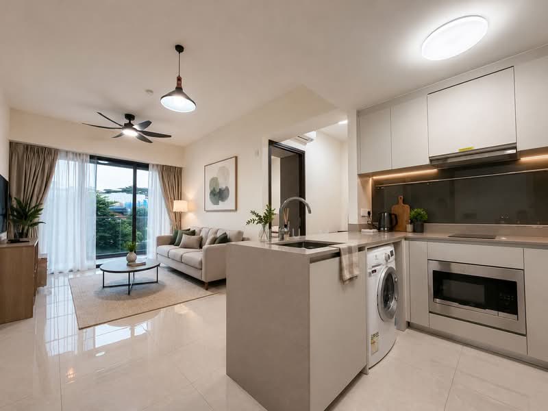 The Gazania, 11 How Sun Drive, 2 Bedrooms, 700 sqft, Condominium For Sale, by TT Lum, 500160319 - Living Room - PropertyGuru.com.sg