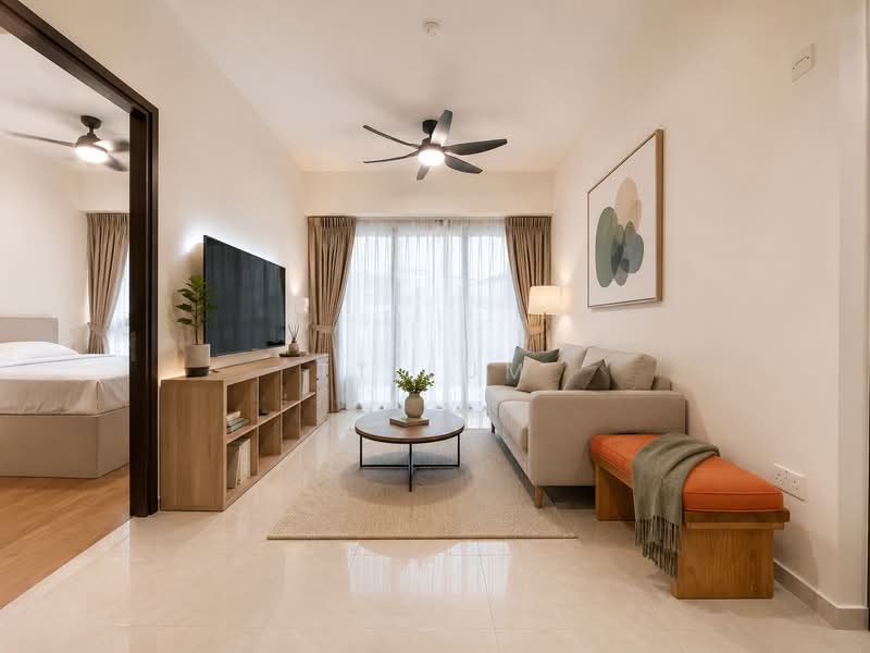 The Gazania, 11 How Sun Drive, 2 Bedrooms, 700 sqft, Condominium For Sale, by TT Lum, 500160319 - Living Room - PropertyGuru.com.sg
