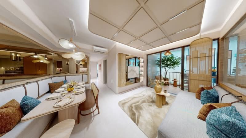 Freehold 4-bedroom beside TEL MRT !, , 4 Bedrooms, 1,249 sqft, Condominium For Sale, by Vivian Toh, 500160322 - Living Room - PropertyGuru.com.sg