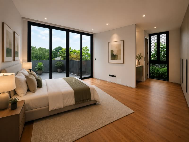 BRAND NEW | 1km RGPS | Lift & Pool | 5 Ensuite Rooms | Park 3 Cars, Near Eateires | Stroll to park |, 5 Bedrooms, 6,765 sqft, Semi-Detached House For Sale, by Kate 周笕簢., 500160441 - Bedroom - PropertyGuru.com.sg