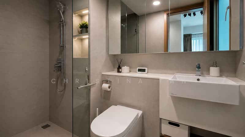 Eight Riversuites, 8 Whampoa East, 2 Bedrooms, 807 sqft, Condominium For Rent, by Christina Tan, 500160622 - Bathroom - PropertyGuru.com.sg