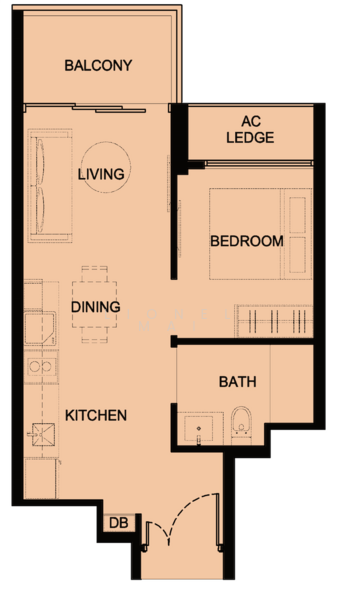 Kingsford Waterbay, 70 Upper Serangoon View, 1 Bedroom, 484 sqft, Condominium For Sale, by Lionel Mai, 500160679 - PropertyGuru.com.sg