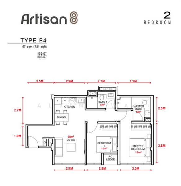Artisan 8, 8 Sin Ming Road, 2 Bedrooms, 732 sqft, Apartment For Sale, by Alvin Kwan, 500161136 - PropertyGuru.com.sg