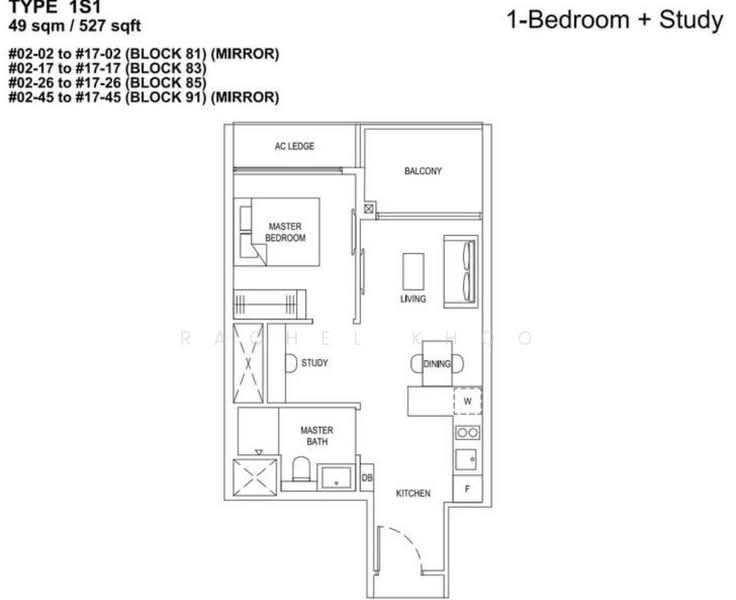 The Florence Residences, 99 Hougang Avenue 2, 1 Bedroom, 527 sqft, Condominium For Sale, by Rachel Khoo, 500161262 - PropertyGuru.com.sg