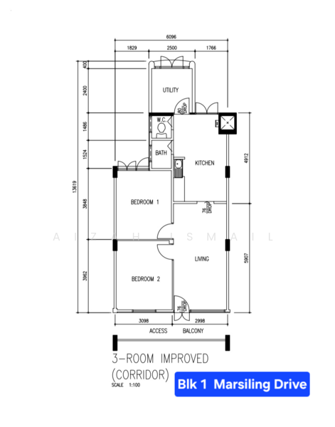 1 Marsiling Drive, 1 Marsiling Drive, 2 Bedrooms, 700 sqft, HDB Flat For Sale, by Aizah Ismail, 500161621 - PropertyGuru.com.sg