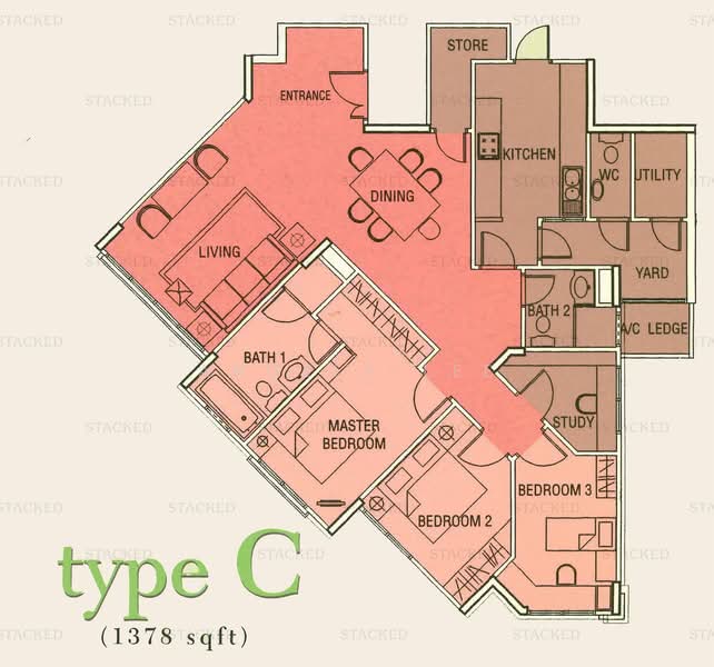 Simei Green Condominium, 3 Simei Street 4, 3 Bedrooms, 1,377 sqft, Condominium For Rent, by Angela Lee, 500161660 - PropertyGuru.com.sg