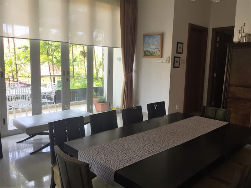 Namly Crescent, Namly Crescent, 5 Bedrooms, 4,400 sqft, Semi-Detached House For Rent, by Marilyn Yee, 500161688 - Dining opens into outdoor patio and pool - PropertyGuru.com.sg