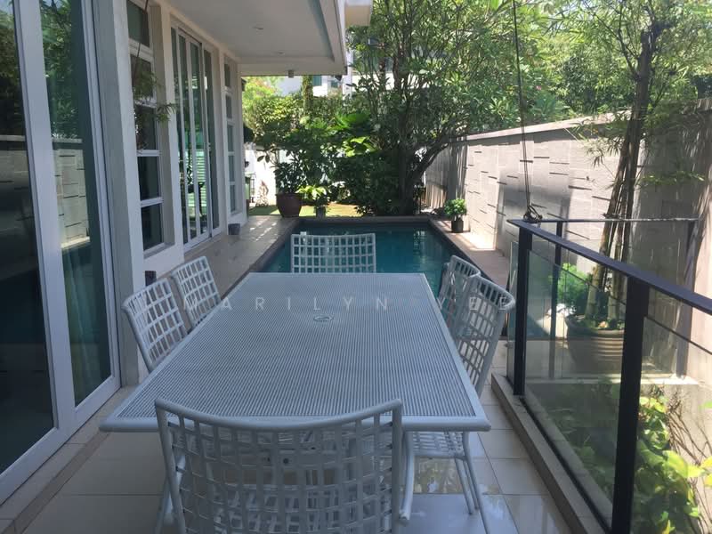 Namly Crescent, Namly Crescent, 5 Bedrooms, 4,400 sqft, Semi-Detached House For Rent, by Marilyn Yee, 500161688 - Outdoor patio by the poolside - PropertyGuru.com.sg
