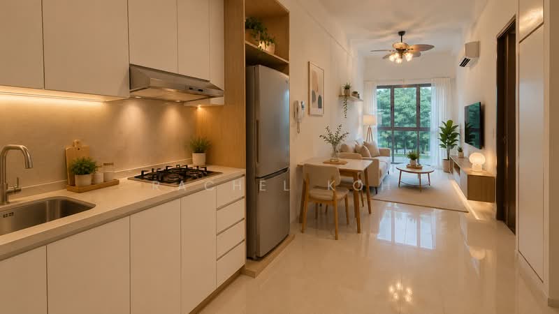 D'Zire, 12 Robey Crescent, 1 Bedroom, 484 sqft, Condominium For Sale, by Rachel Koh, 500161691 - Kitchen - illustration purpose - PropertyGuru.com.sg