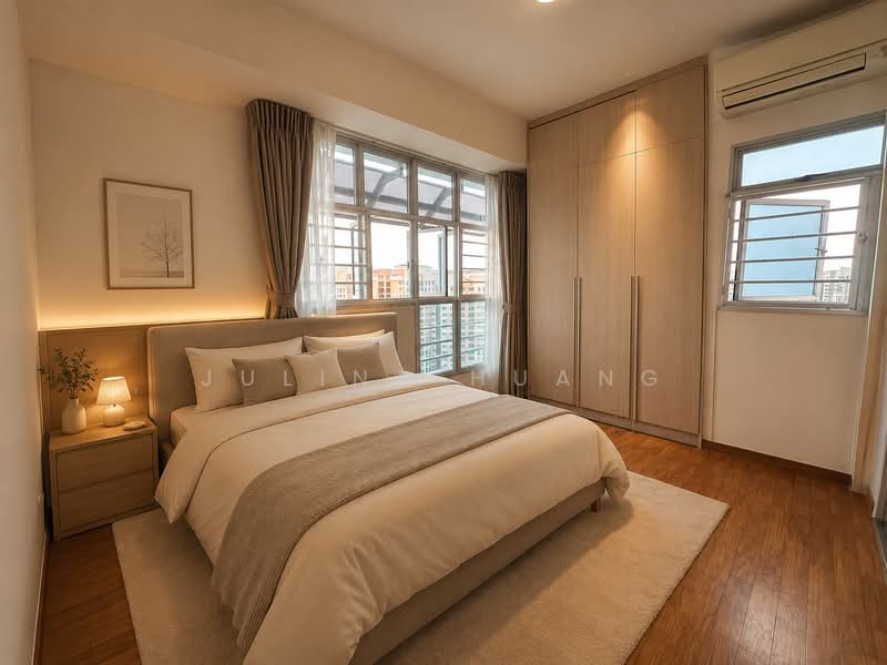 195D Punggol Road, 195D Punggol Road, 3 Bedrooms, 968 sqft, HDB Flat For Sale, by Julina Huang, 500161898 - Master room illustration - PropertyGuru.com.sg