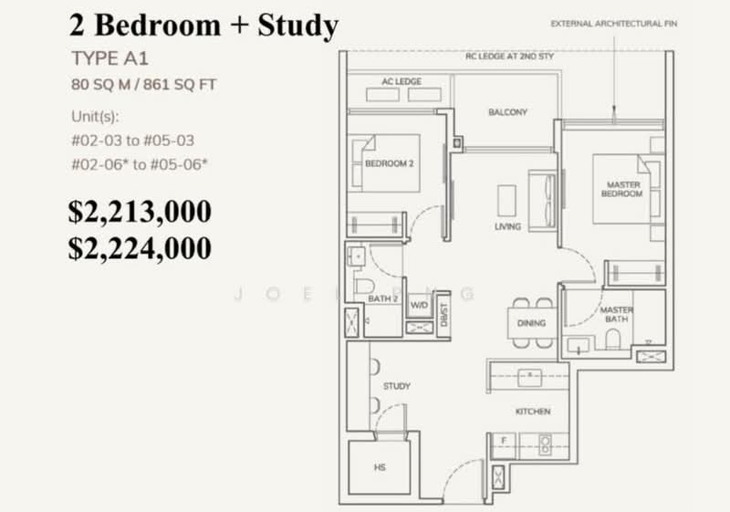 Ardor Residence, 181 Haig Road, 2 Bedrooms, 861 sqft, Apartment For Sale, by Joel Png, 500161967 - PropertyGuru.com.sg