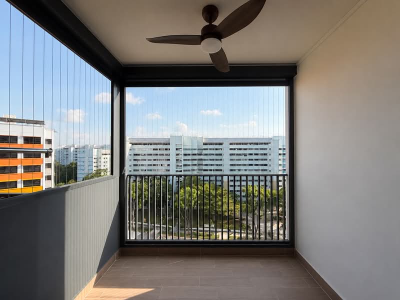 Treasure at Tampines, 1 Tampines Lane, 2 Bedrooms, 678 sqft, Condominium For Rent, by Jazreel Lim, 500162419 - Balcony - PropertyGuru.com.sg