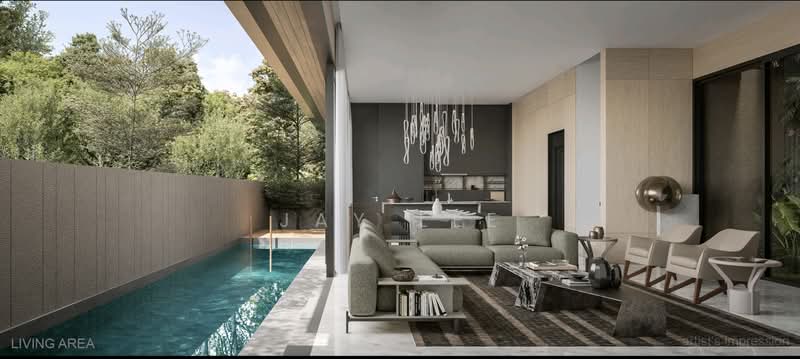 Brand New SD @ Bukit timah. Within 1km to RGPS, Hillcrest/Walk to Tan Kah Kee MRT, 5 Bedrooms, 6,700 sqft, Semi-Detached House For Sale, by Jay Lee, 500162555 - Living Room - PropertyGuru.com.sg