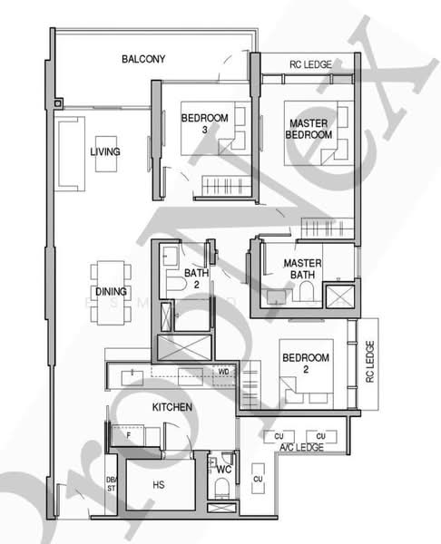 Sceneca Residence, Tanah Merah Kechil Link, 3 Bedrooms, 1,163 sqft, Condominium For Sale, by Esmond Goh, 500162598 - PropertyGuru.com.sg