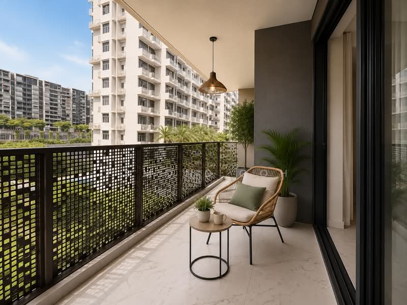 Sceneca Residence, Tanah Merah Kechil Link, 3 Bedrooms, 1,163 sqft, Condominium For Sale, by Esmond Goh, 500162598 - Balcony - PropertyGuru.com.sg