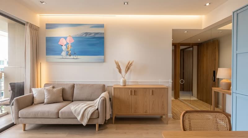 Freehold cheaper than 99 yrs, Kovan MRT, 1km to Holy Innocent's Pri, , 3 Bedrooms, 883 sqft, Condominium For Sale, by Ian Yijie Teo, 500162621 - Living Room - PropertyGuru.com.sg