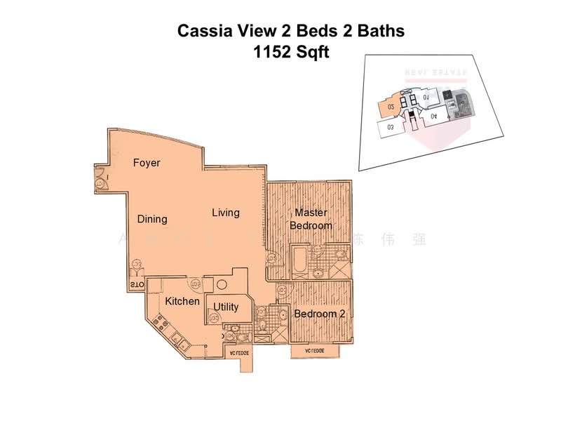 Cassia View, 320 Guillemard Road, 2 Bedrooms, 1,152 sqft, Condominium For Rent, by Amos Tan 陈伟强, 500162636 - PropertyGuru.com.sg