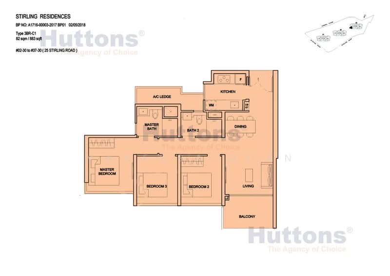 Stirling Residences, 21 Stirling Road, 3 Bedrooms, 883 sqft, Condominium For Sale, by Vanessa Duan, 500162935 - PropertyGuru.com.sg