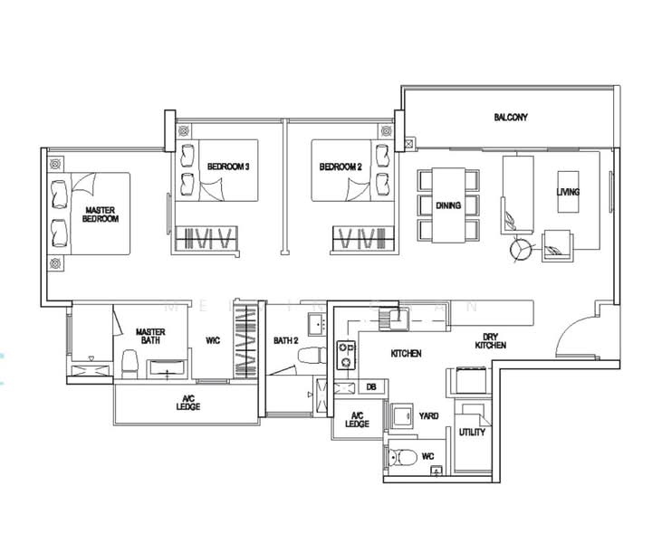 Waterbay, 45 Edgefield Plains, 3 Bedrooms, 1,076 sqft, Executive Condominium For Rent, by Melvin Chan, 500163063 - PropertyGuru.com.sg