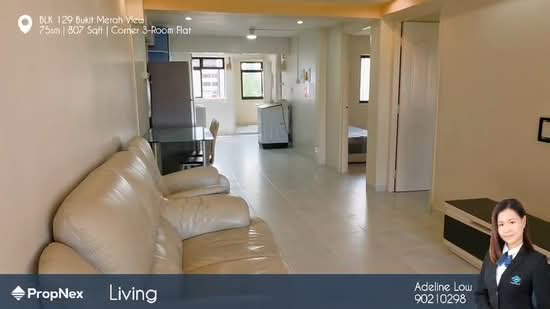 129 Bukit Merah View, 129 Bukit Merah View, 2 Bedrooms, 818 sqft, HDB Flat For Rent, by Adeline Low, 500163274 - PropertyGuru.com.sg