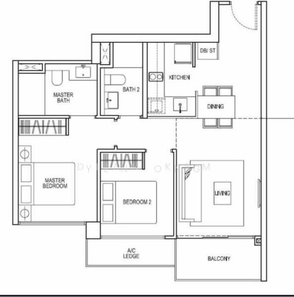 RiverTrees Residences, 25 Fernvale Close, 2 Bedrooms, 732 sqft, Condominium For Sale, by Yen Ong, 500163349 - PropertyGuru.com.sg