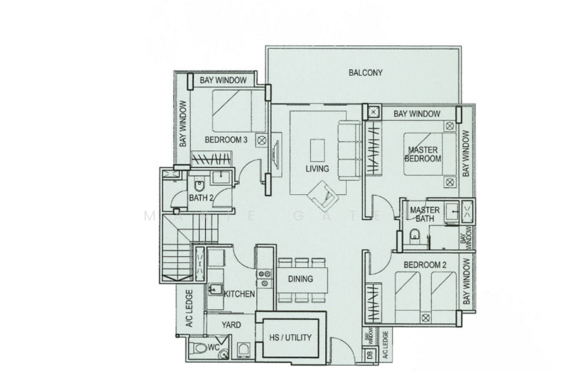 Freehold Penthouse, , 3 Bedrooms, 2,220 sqft, Condominium For Sale, by Marie Gates, 500163401 - PropertyGuru.com.sg