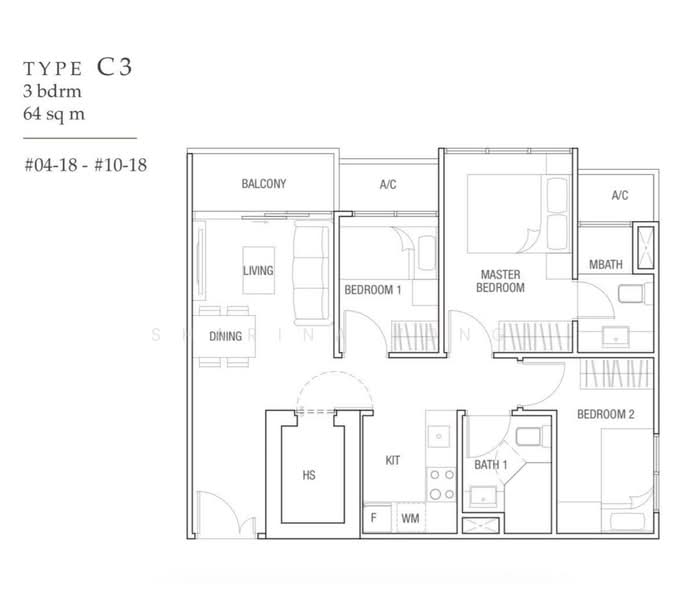 Midtown Residences, 1189 Upper Serangoon Road, 3 Bedrooms, 688 sqft, Condominium For Sale, by Sharina Yong, 500163689 - PropertyGuru.com.sg