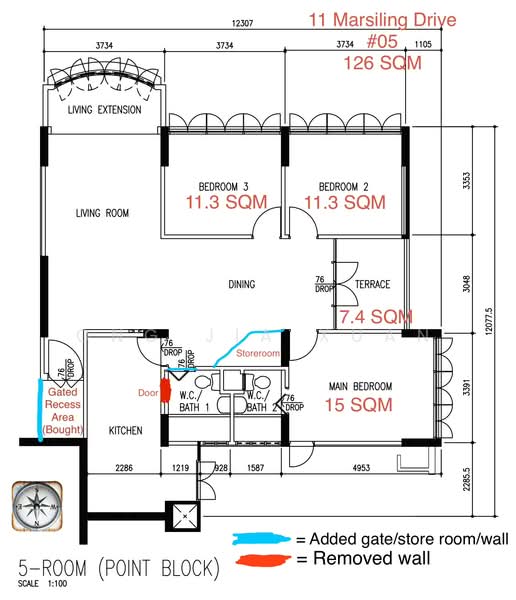 11 Marsiling Drive, 11 Marsiling Drive, 3 Bedrooms, 1,356 sqft, HDB Flat For Sale, by Ong Jia Xuan, 500163795 - PropertyGuru.com.sg