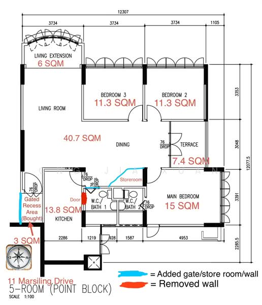 11 Marsiling Drive, 11 Marsiling Drive, 3 Bedrooms, 1,356 sqft, HDB Flat For Sale, by Ong Jia Xuan, 500163795 - PropertyGuru.com.sg