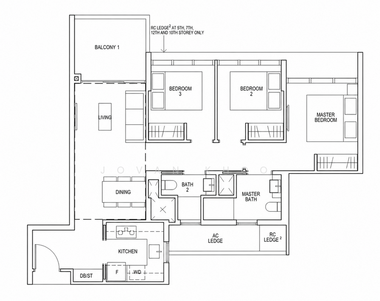 Riverfront Residences, 53 Hougang Avenue 7, 3 Bedrooms, 915 sqft, Condominium For Rent, by Jovan Khoo, 500163854 - PropertyGuru.com.sg