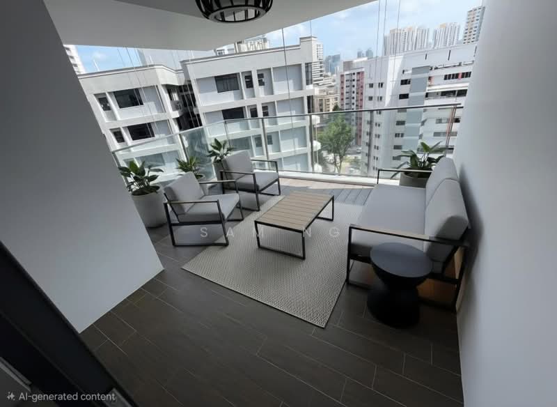 Cityscape at Farrer Park, 101 Mergui Road, 2 Bedrooms, 990 sqft, Condominium For Sale, by Sam Ng, 500163958 - Balcony - PropertyGuru.com.sg