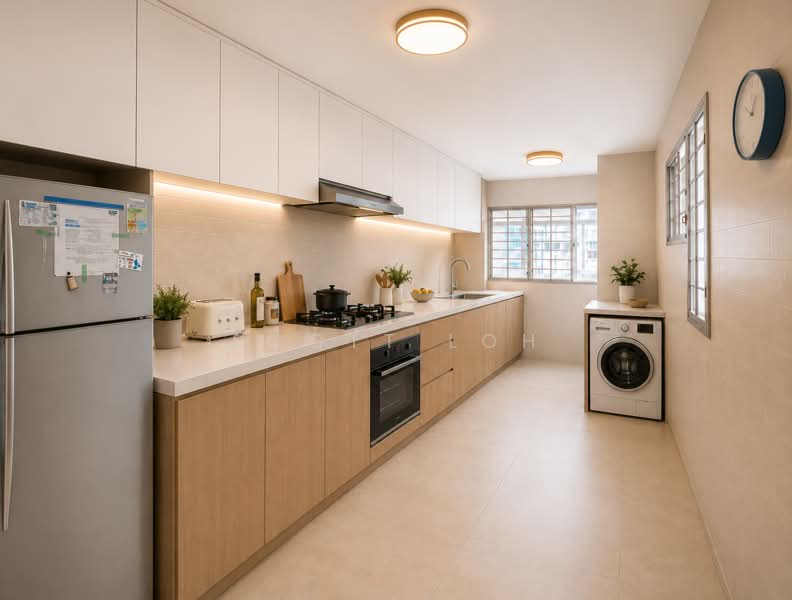 310 Hougang Avenue 5, 310 Hougang Avenue 5, 3 Bedrooms, 1,055 sqft, HDB Flat For Sale, by Scott Loh, 500164202 - Kitchen (AI staging) - PropertyGuru.com.sg