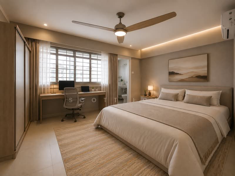 310 Hougang Avenue 5, 310 Hougang Avenue 5, 3 Bedrooms, 1,055 sqft, HDB Flat For Sale, by Scott Loh, 500164202 - Master Bedroom (AI staging) - PropertyGuru.com.sg