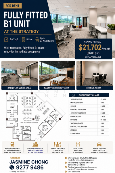 The Strategy, 2 International Business Park, 3,617 sqft, Business / Science Park For Rent, by Jasmine Chong, 500164479 - CommercialGuru.com.sg