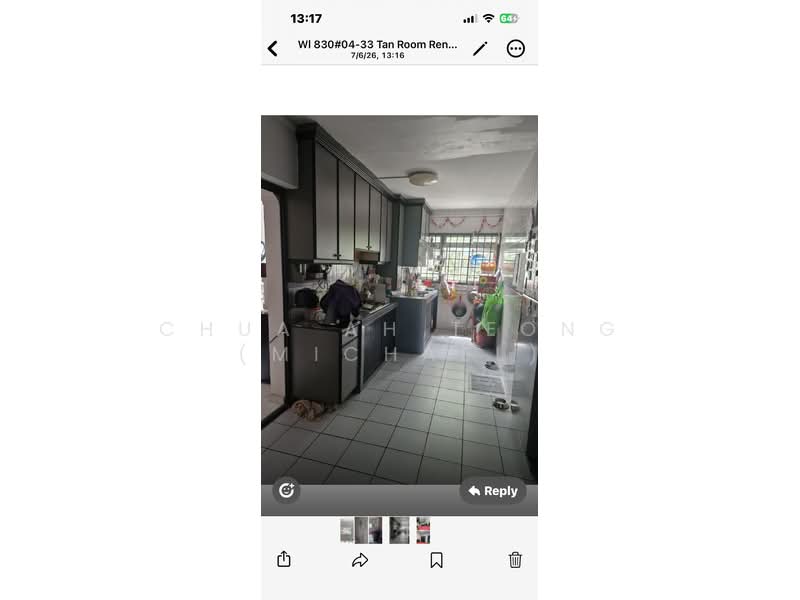 830 Woodlands Street 83, 830 Woodlands Street 83, Room Rental, 100 sqft, HDB Flat For Rent, by Chua Ah Teong (Michael), 500164490 - Kitchen - PropertyGuru.com.sg