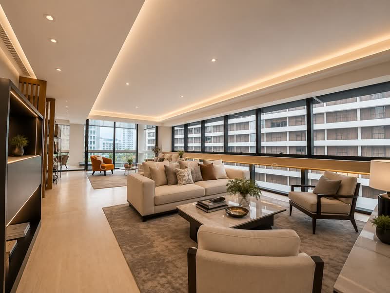 Hana, 8 Tomlinson Road, 4 Bedrooms, 3,531 sqft, Apartment For Rent, by Calvin Ting, 500164585 - Living Room - PropertyGuru.com.sg