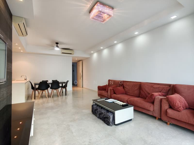 Ferraria Park Condo, 10 Flora Drive, 3 Bedrooms, 1,195 sqft, Condominium For Rent, by Boon Ng, 500164591 - Living Room - PropertyGuru.com.sg