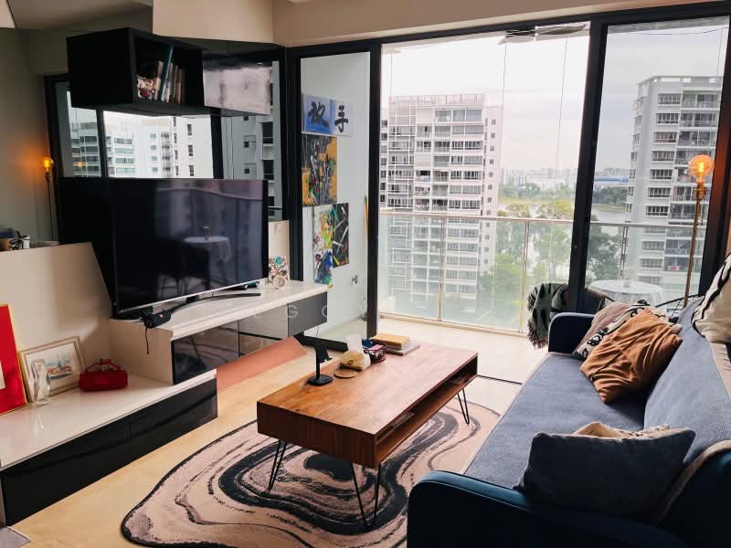Waterfront Isle, 738 Bedok Reservoir Road, 1 Bedroom, 592 sqft, Condominium For Rent, by Peggy Lee, 500164643 - Living Room - PropertyGuru.com.sg