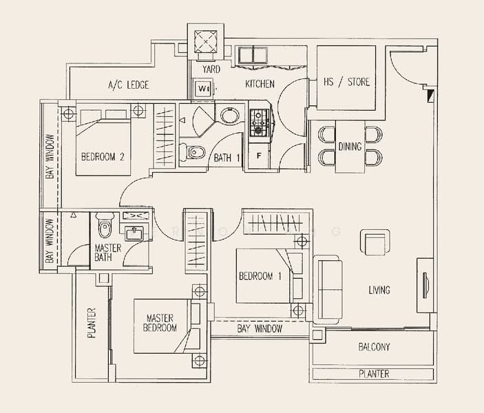 Palm Galleria, , 3 Bedrooms, 990 sqft, Condominium For Sale, by Vernon Ang, 500164761 - PropertyGuru.com.sg