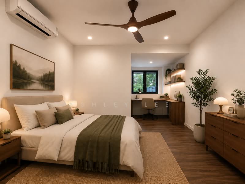 Greenridge, Eng Kong, , 6 Bedrooms, 3,400 sqft, Terraced House For Rent, by Ashley Lee, 500165041 - Bedroom 2 Ensuite with AI furniture - PropertyGuru.com.sg