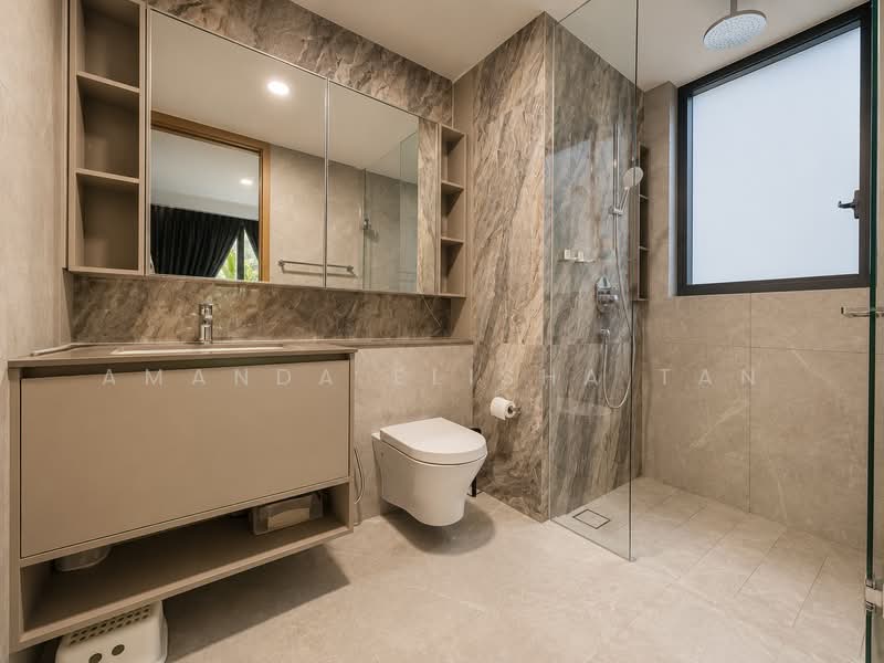 Penrose, 22 Sims Drive, 3 Bedrooms, 936 sqft, Condominium For Sale, by Amanda Elisha Tan, 500165110 - Master Bathroom - PropertyGuru.com.sg