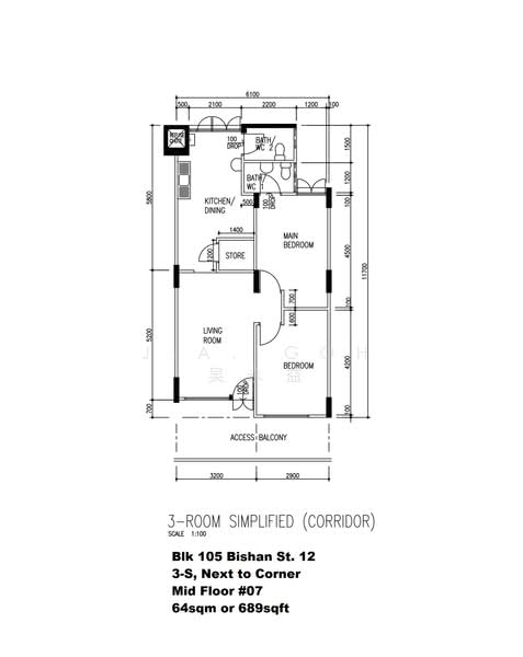 105 Bishan Street 12, 105 Bishan Street 12, 2 Bedrooms, 689 sqft, HDB Flat For Sale, by J.A. Goh 吴永益, 500165284 - PropertyGuru.com.sg