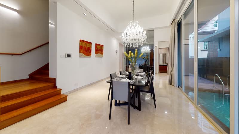 One Tree Hill Collection, One Tree Hill Road, 5 Bedrooms, 4,180 sqft, Semi-Detached House For Rent, by Fanny Ong, 500165323 - Dining Room - PropertyGuru.com.sg