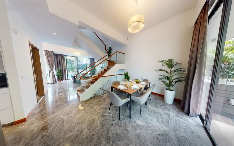 🌟 Limited ⏳️ Promo! 3.5 Storey + Pool + Gym. Park 2 cars, Landed-Condo Hybrid @ Seletar Hills, Yio Chu Kang | Lentor, 5 Bedrooms, 3,122 sqft, Terraced House For Sale, by Clara Heng, 500165347 - Dining Room - PropertyGuru.com.sg