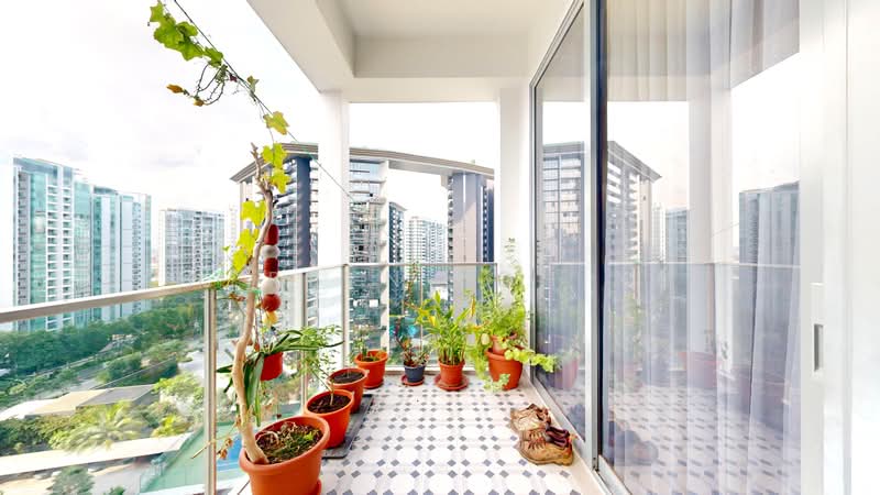 Nyon, 12 Amber Road, 2 Bedrooms, 721 sqft, Condominium For Sale, by Cherlyn Loh Xue Ting, 500165392 - Balcony - PropertyGuru.com.sg