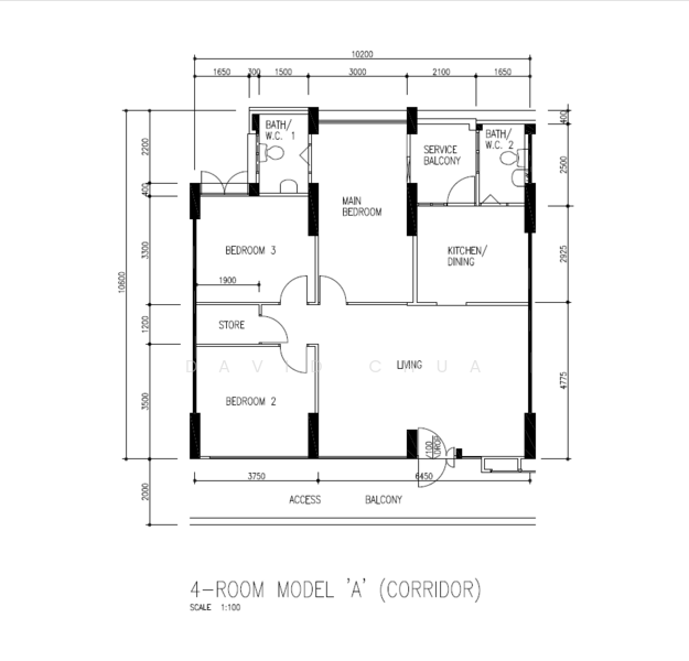 150 Jalan Teck Whye, 150 Jalan Teck Whye, 3 Bedrooms, 1,076 sqft, HDB Flat For Sale, by David Chua, 500165603 - PropertyGuru.com.sg