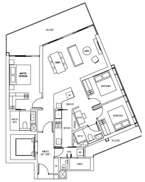 Artra, 12 Alexandra View, 3 Bedrooms, 1,410 sqft, Condominium For Rent, by Gelene Ong, 500165640 - PropertyGuru.com.sg